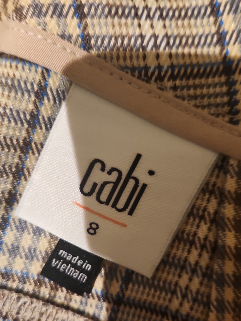 ❤️ NWT! CABI HIGH RISE KICK CROP TRIBUTE TROUSERS IN PLAID, 8 (29) style# 6481 - Picture 7 of 10